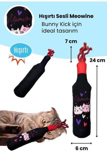 Luxury 2'li Kedi Oyuncak Seti Mama Saklamalı Peluş Gül ve Catnipli Hışırtı Sesi Çıkaran Peluş Şişe 1 Adet modelleri