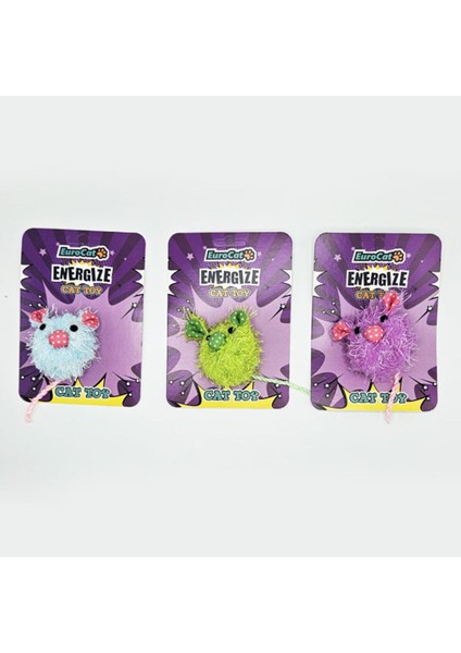 Luxury Kedi Oyuncağı Tombik Tüylü Fare (454-T9168) 1 Adet
