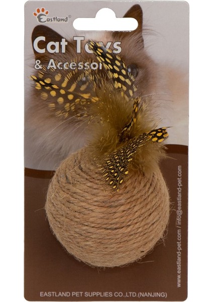 Luxury Hasır Tüylü Çıngıraklı Top-Çap 6cm 451121 1 Adet