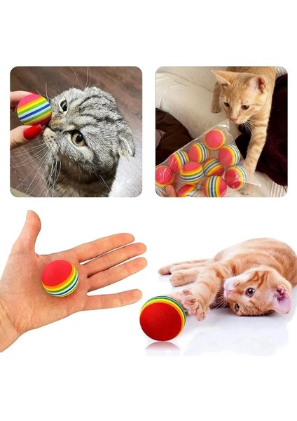 Luxury Yeni Sezon Cat Dog Kedi Köpek Gökkuşaği Renkli Kedi Köpek Oyun Topu Kampanya 1 Adet