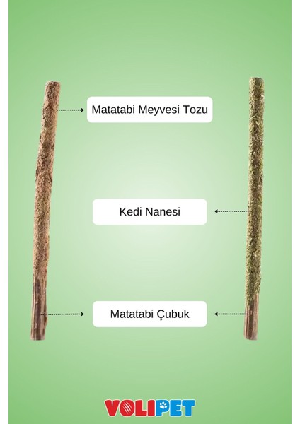 Luxury Kedilerin Bayıldığı Naneli ve Gall Meyveli Matatabi Stick 4'lü 1 Adet