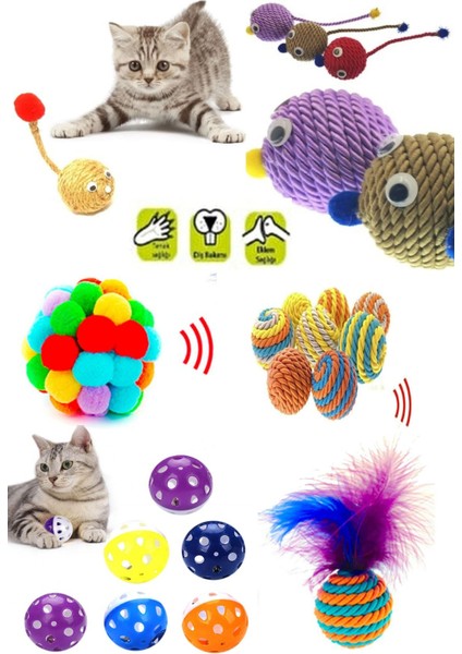 Luxury 5'li Kedi Oyun Topu Avantaj Paketi 1 Adet