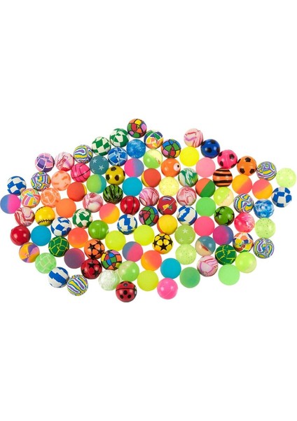 Luxury 45 Adet Küçük Zıplayan Oyun Topu - Kedi Oyuncağı Karışık Desenli - Oyuncak Top - 23 mm 1 Adet