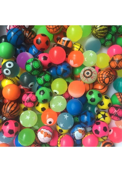 Luxury 45 Adet Küçük Zıplayan Oyun Topu - Kedi Oyuncağı Karışık Desenli - Oyuncak Top - 23 mm 1 Adet