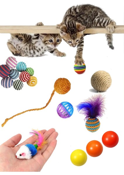 L 15 Parça Mega Karışık Paket Kedi Oyuncakları 1 Adet modelleri