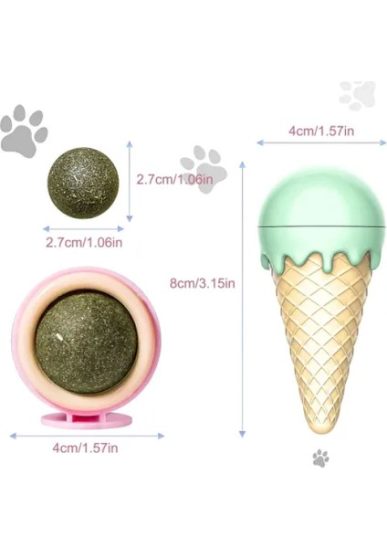 Luxury Dondurma Şeklinde Kedi Otu Nanesi 1 Adet