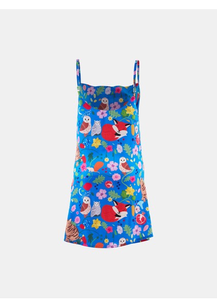 Saten Askılı Elbise Gecelik Florus Desen fırsatları