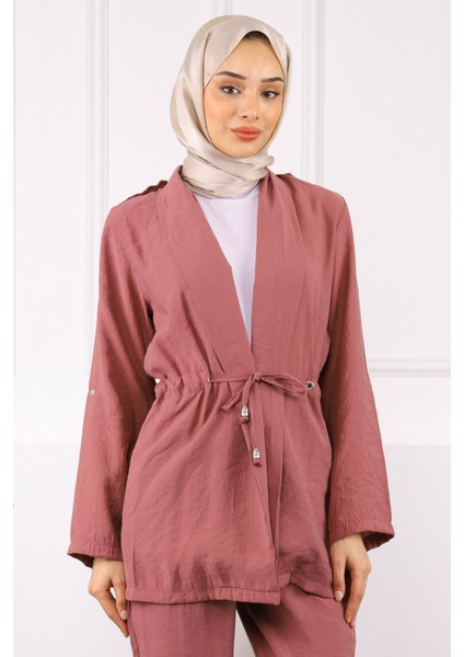 Gül Beli Ipli Ceket Pantolonlu Takım fırsatları