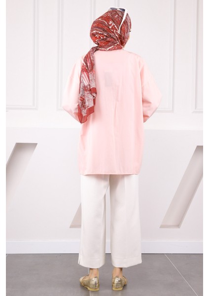 Pudra Ön Bağlamalı Kimono