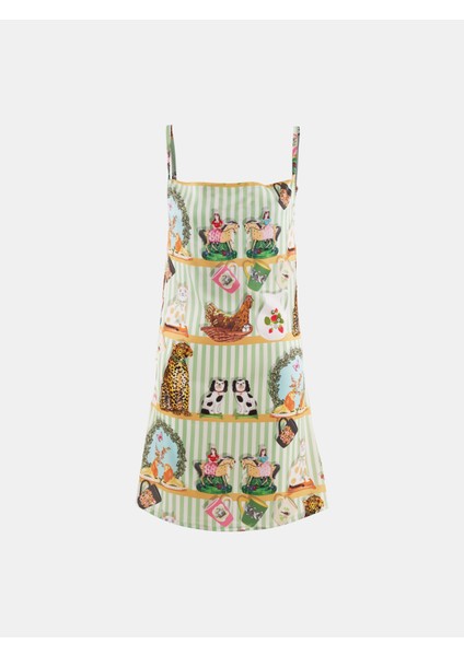 Saten Askılı Elbise Gecelik Antik Desen modelleri