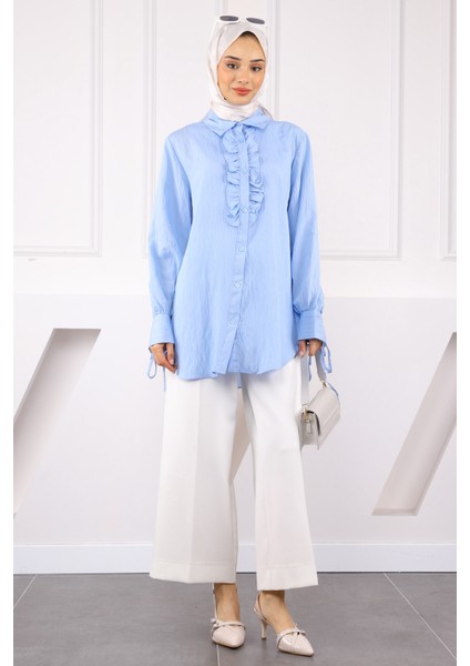 Bebe Mavi Kol Bağlamalı Gömlek fiyatları