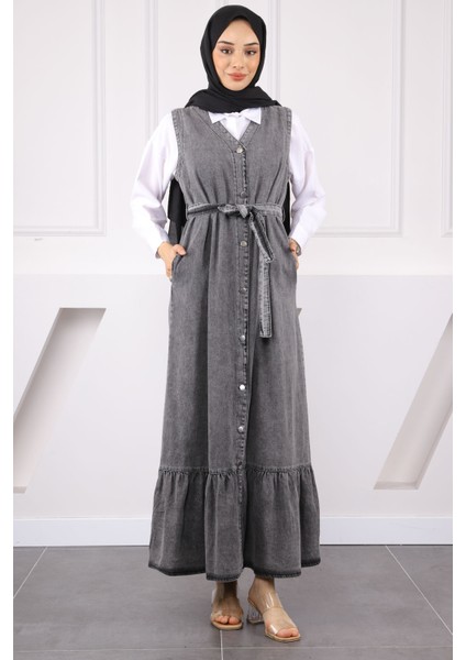 Füme Bel Kuşaklı Cepli Kot Jile fiyatları