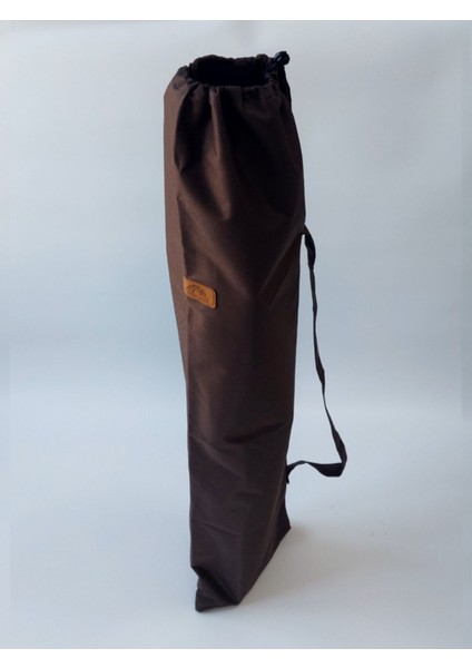 Ahşap - Kollu Katlanır Kamp Sandalyesi - Koyu Ceviz Iskelet - Mavi Kot Kılıf - Kahverengi Çanta indirimleri