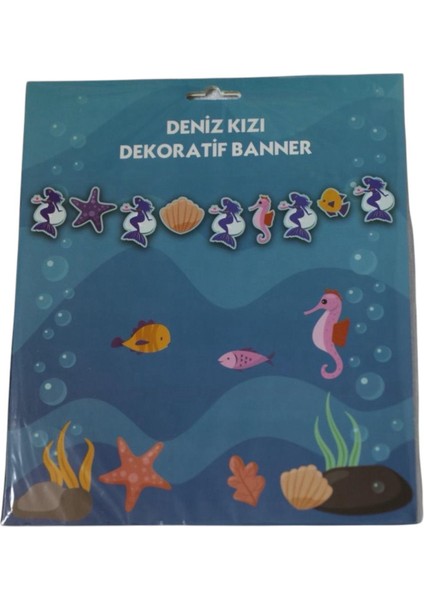 Dekoratif Banner Deniz Kızı
