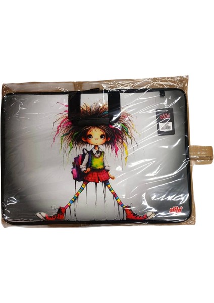 Kumaş Resim & Proje Çantası (35X50) Desenli (35*50) ( Student Girl )