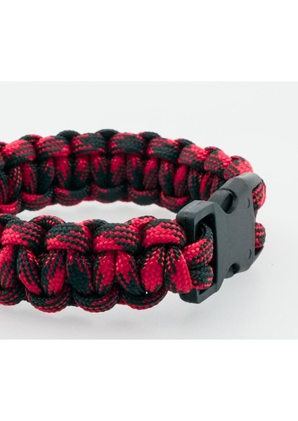 Paracord Bileklik Kırmızı-Siyah 21CM modelleri
