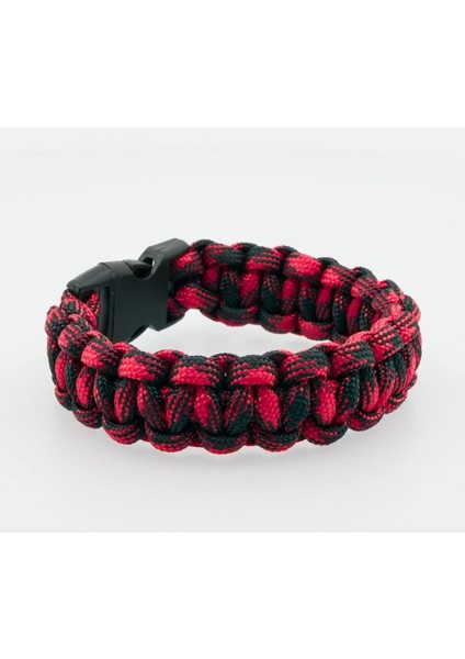 Paracord Bileklik Kırmızı-Siyah 21CM fırsatları