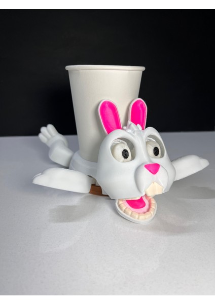 Tavşan Şeklinde Bardak Altlığı – Sevimli 3D Tasarım Bardak Tutucu modelleri