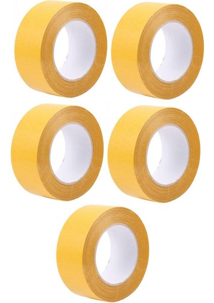 5 Adet 5 Metre 38 mm Çift Taraflı Köpük Bant Toplam 25 Metre