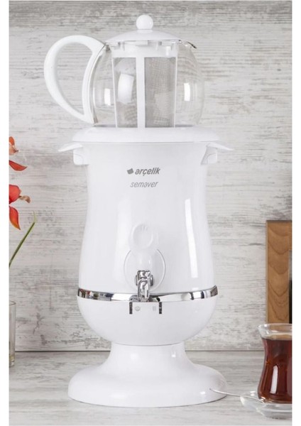 Elektrikli Semaver Beyaz