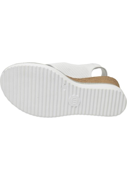 D25YS-2640Z Dolgu Topuklu Beyaz Kadın Sandalet indirimleri