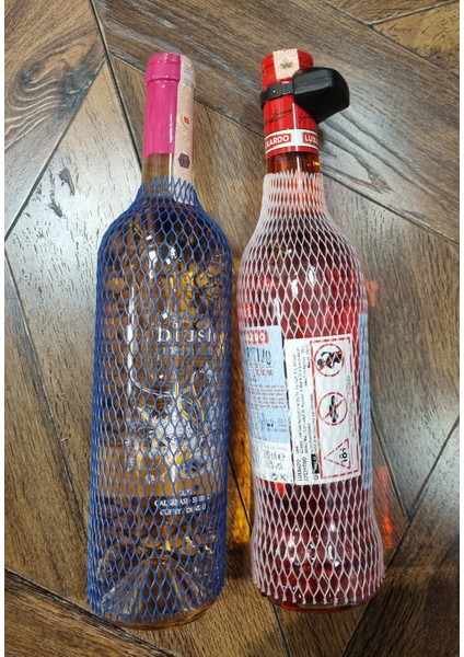 Şişe Koruma Filesi, 25 cm uzunluğunda kesilmiştir. Şeffaf Renklidir. 750ml ve 1000ml şişe ve kavanozlar için kullanımı uygundur. 1000 Adettir. indirimleri