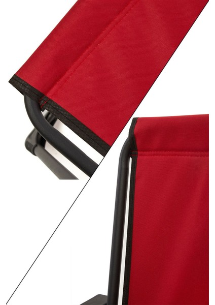 Silva 3 Adet Kamp Sandalyesi Bardaklıklı Lüks Piknik Sandalye Kırmızı fırsatları