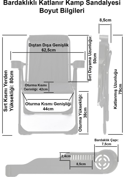 Silva 3 Adet Kamp Sandalyesi Bardaklıklı Lüks Piknik Sandalye Kırmızı indirimleri