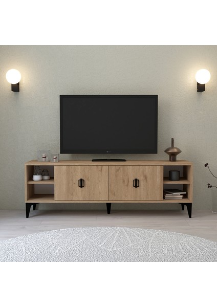 3507 Deren Tv Ünitesi 150 cm Raflı Kapaklı Sepet