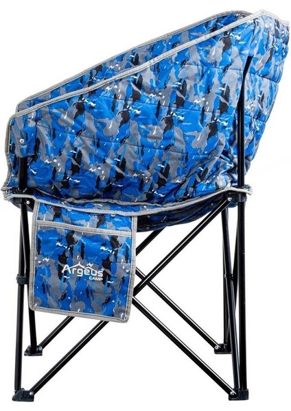 Balcony Comfort Katlanabilir Kamp Sandalyesi Mavi Kamuflaj
