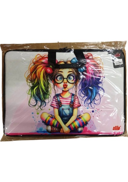 Kumaş Resim & Proje Çantası (35X50) Desenli (35*50) ( Sweat Girl )