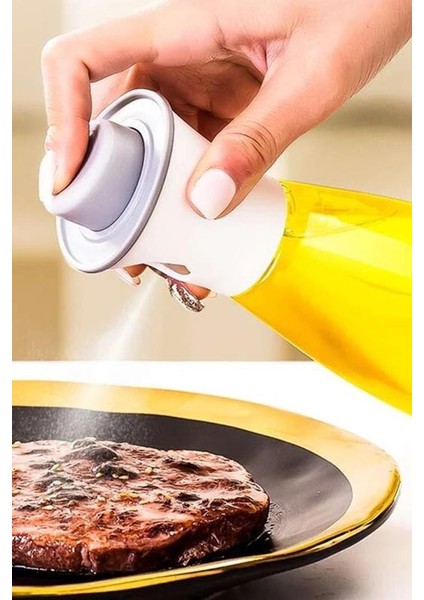 220 ml Cam Sprey Şişe Spreyli Zeytinyağı Şişesi Barbekü Sprey Şişesi Airfryer Tasarruflu Şişe