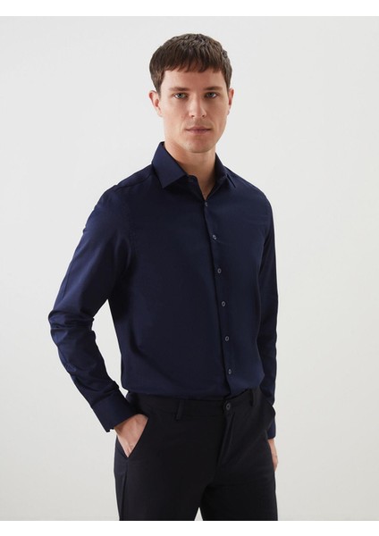 Lcwaıkıkı Formal Slim Fit Uzun Kollu Gabardin Erkek Gömlek (S5)