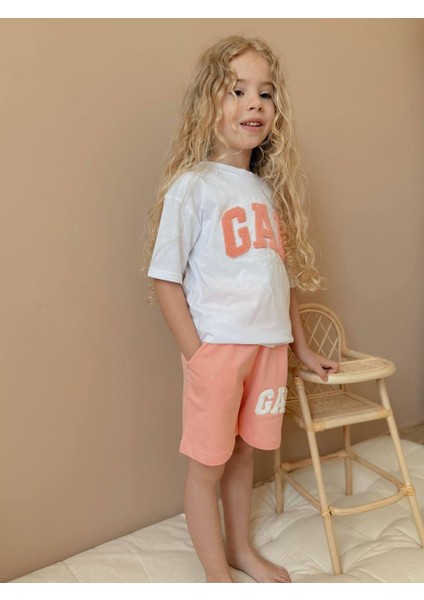 Yigit Butik Süzene Nakışlı Kız Çocuk Şortlu Takım modelleri