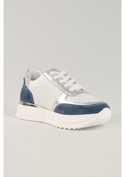 Sabine Bej Deri Kadın Sneakers, Deri, Günlük Ayakkabı, Spor Ayakkabı 25082