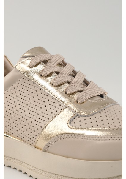Sabine Bej Deri Kadın Sneakers, Deri, Günlük Ayakkabı, Spor Ayakkabı 25082 indirimleri