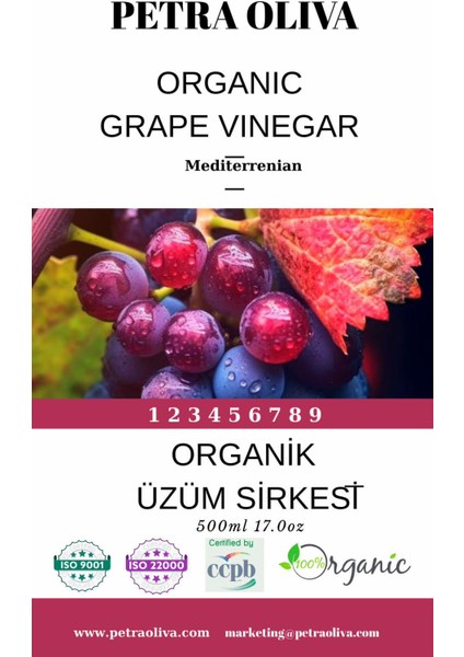 Organik Elma ve Üzüm Sirkesi 2li Paket Indirmli