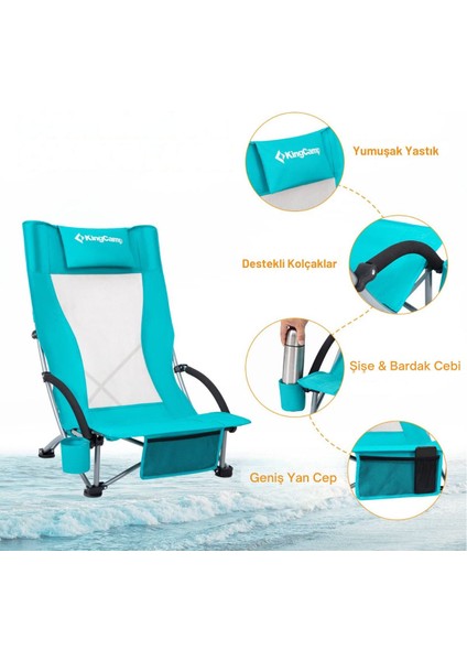 Lilac High Comfort Plaj Ve Dinlenme Sandalyesi Cyan modelleri