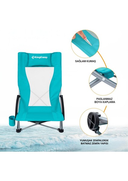 Lilac High Comfort Plaj Ve Dinlenme Sandalyesi Cyan fırsatları