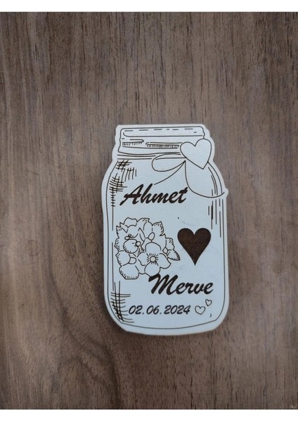 25 Adet Nişan - Nikah Kavanoz Magnet