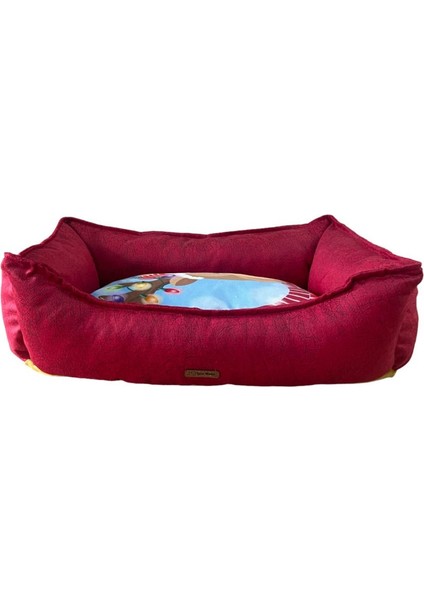 Luxury Lotus Kırmızı Kedi ve Köpek Yatağı 1 Adet