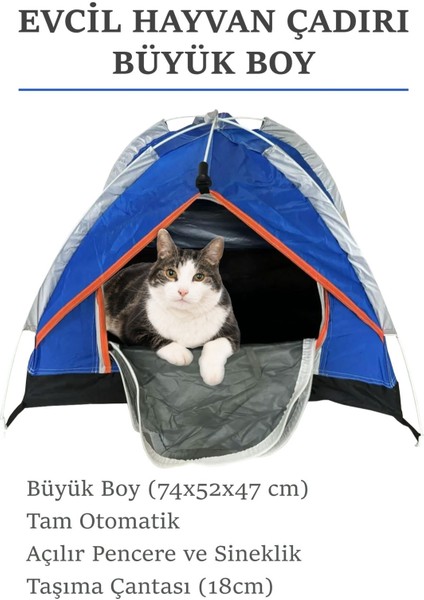Luxury Evcil Hayvan Çadırı Büyük Boy (74X52X47 Cm) Kedi-Köpek Çadırı 1 Adet