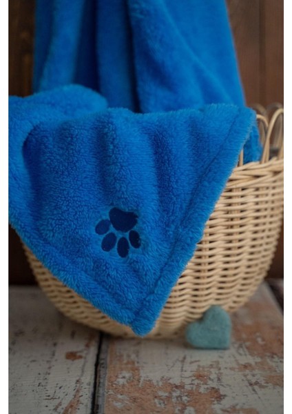 Luxury Kedi Köpek Battaniyesi Wellsoft Kumaş Pati Desenli 1 Adet