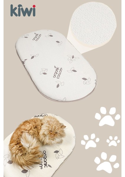 Luxury Yüksek Dansiteli Organik Pamuk Dokulu Kedi & Köpek Yatağı, Minderi, Matı 70X50 cm 1 Adet