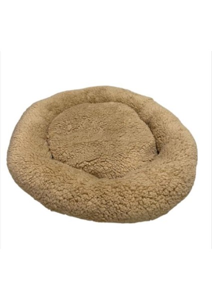 Luxury Peluş Yumuşak Kedi Yatağı - Köpek Yatağı Minder 50X50X15CM Kahve 1 Adet