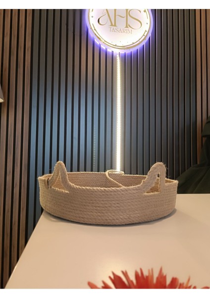 Luxury Doğal Hasır Jüt Kedi Yuvası ve Dinlenme Alanı 1 Adet