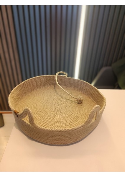 Luxury Doğal Hasır Jüt Kedi Yuvası ve Dinlenme Alanı 1 Adet