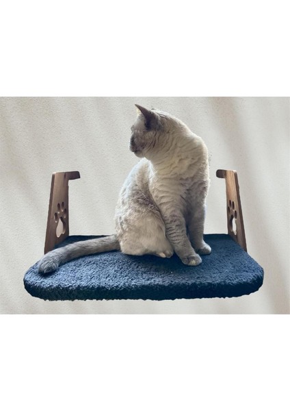 Luxury Kalorifer Petek Yatağı Kedi ve Köpek Radyatör Yatağı- Gri Welsoft Kumaş 1 Adet