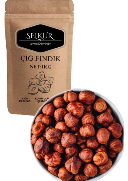 Çiğ Fındık 1kg Doypack Ambalaj İri Tane