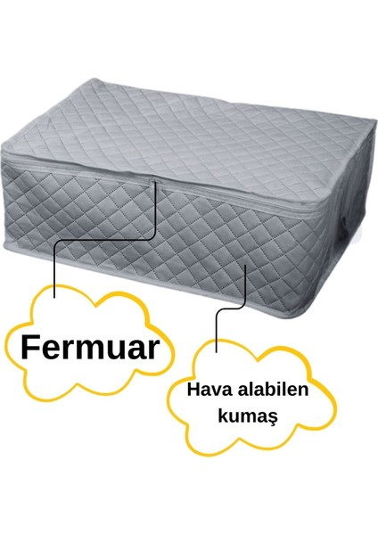 5 Adet Mega Elyaflı Yorgan Hurcu 100 x 50 x 50 cm Boyutlu Ekstra Dayanıklı Hurç